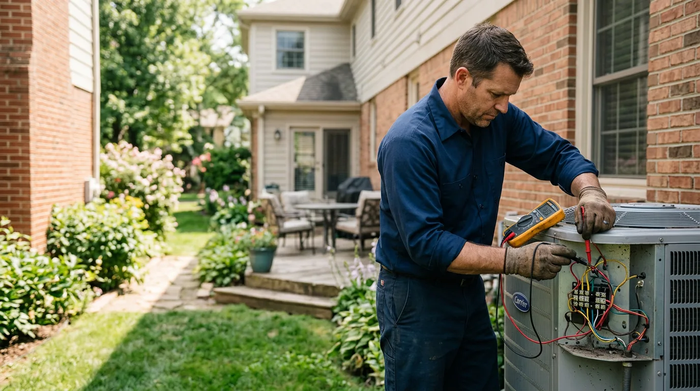 HVAC technician working near Oceana, WV